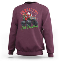 Christmas Monster Truck Sweatshirt I Am Ready To Rock Xmas Santa - Wonder Print Shop