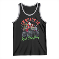 Christmas Monster Truck Tank Top I Am Ready To Rock Xmas Santa - Wonder Print Shop