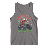 Christmas Monster Truck Tank Top I Am Ready To Rock Xmas Santa - Wonder Print Shop