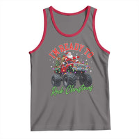 Christmas Monster Truck Tank Top I Am Ready To Rock Xmas Santa - Wonder Print Shop