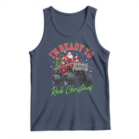 Christmas Monster Truck Tank Top I Am Ready To Rock Xmas Santa - Wonder Print Shop