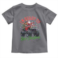 Christmas Monster Truck Toddler T Shirt I Am Ready To Rock Xmas Santa - Wonder Print Shop