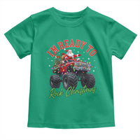 Christmas Monster Truck Toddler T Shirt I Am Ready To Rock Xmas Santa - Wonder Print Shop