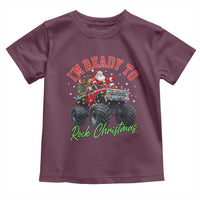 Christmas Monster Truck Toddler T Shirt I Am Ready To Rock Xmas Santa - Wonder Print Shop