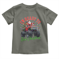 Christmas Monster Truck Toddler T Shirt I Am Ready To Rock Xmas Santa - Wonder Print Shop
