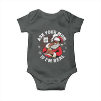 Funny Christmas Black Santa Ask Your Mom If I Am Real Baby Onesie Dirty Xmas Santa Mom - Wonder Print Shop