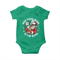 Funny Christmas Black Santa Ask Your Mom If I Am Real Baby Onesie Dirty Xmas Santa Mom - Wonder Print Shop
