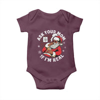 Funny Christmas Black Santa Ask Your Mom If I Am Real Baby Onesie Dirty Xmas Santa Mom - Wonder Print Shop