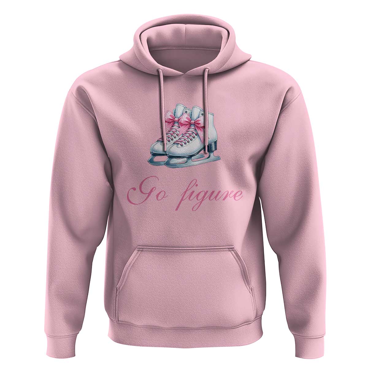 Figure Skater Hoodie Go Figure Coquette Pink Bow Ice Skating