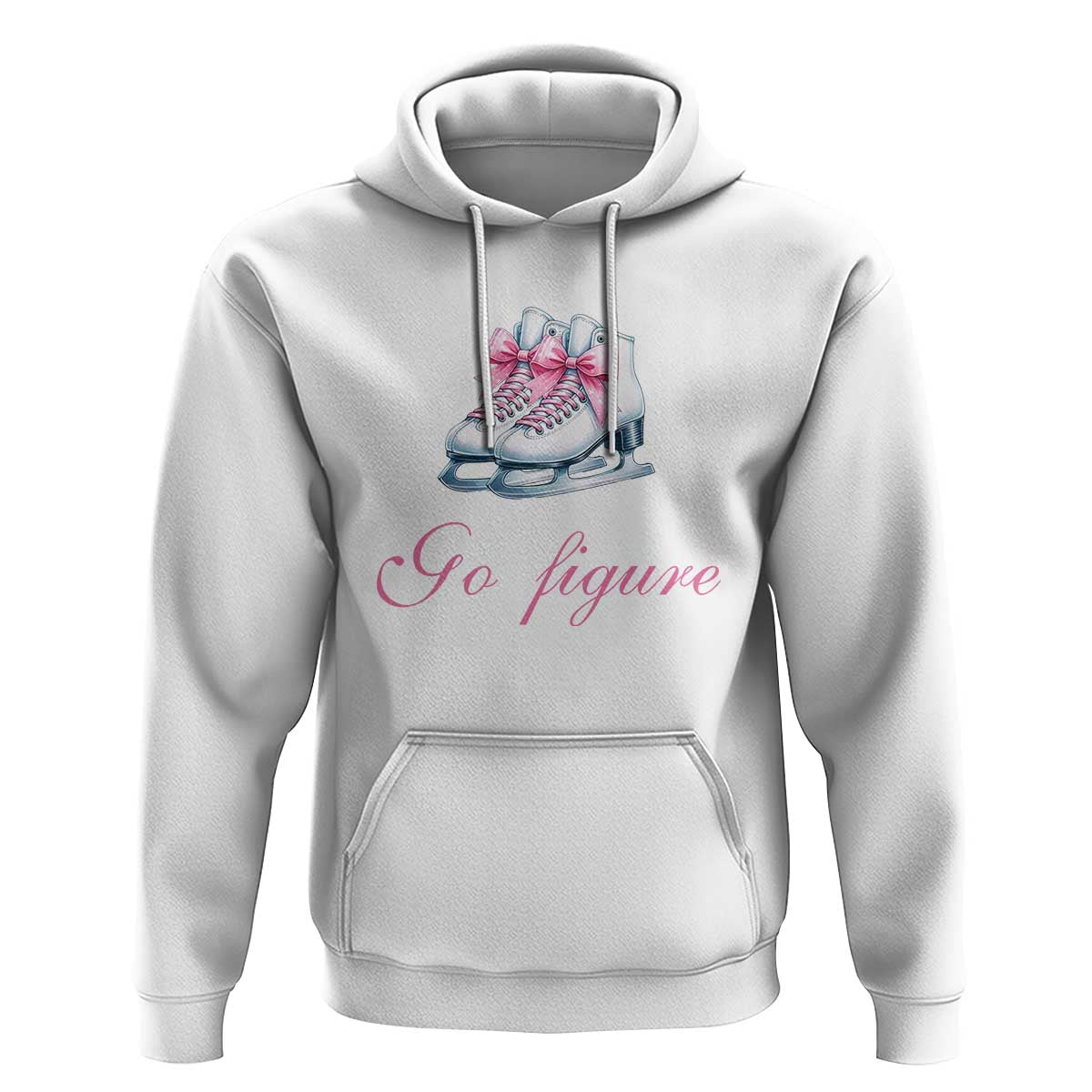 Figure Skater Hoodie Go Figure Coquette Pink Bow Ice Skating