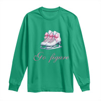 Figure Skater Long Sleeve Shirt Go Figure Coquette Pink Bow Ice Skating