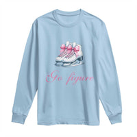 Figure Skater Long Sleeve Shirt Go Figure Coquette Pink Bow Ice Skating
