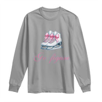 Figure Skater Long Sleeve Shirt Go Figure Coquette Pink Bow Ice Skating