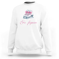 Figure Skater Sweatshirt Go Figure Coquette Pink Bow Ice Skating - Wonder Print Shop