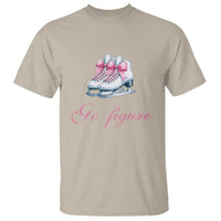 Figure Skater T Shirt Go Figure Coquette Pink Bow Ice Skating - Wonder Print Shop