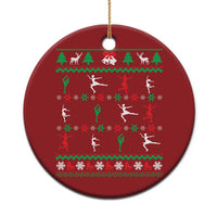 Funny Xmas Figure Ice Skating Skater Christmas Ornament - Wonder Print Shop