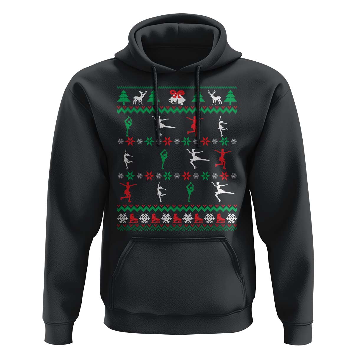 Funny Christmas Figure Ice Skating Skater Hoodie