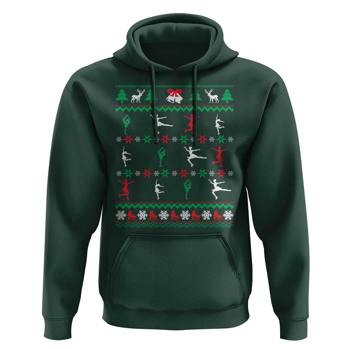 Funny Christmas Figure Ice Skating Skater Hoodie
