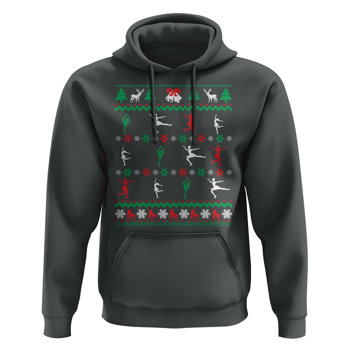 Funny Christmas Figure Ice Skating Skater Hoodie