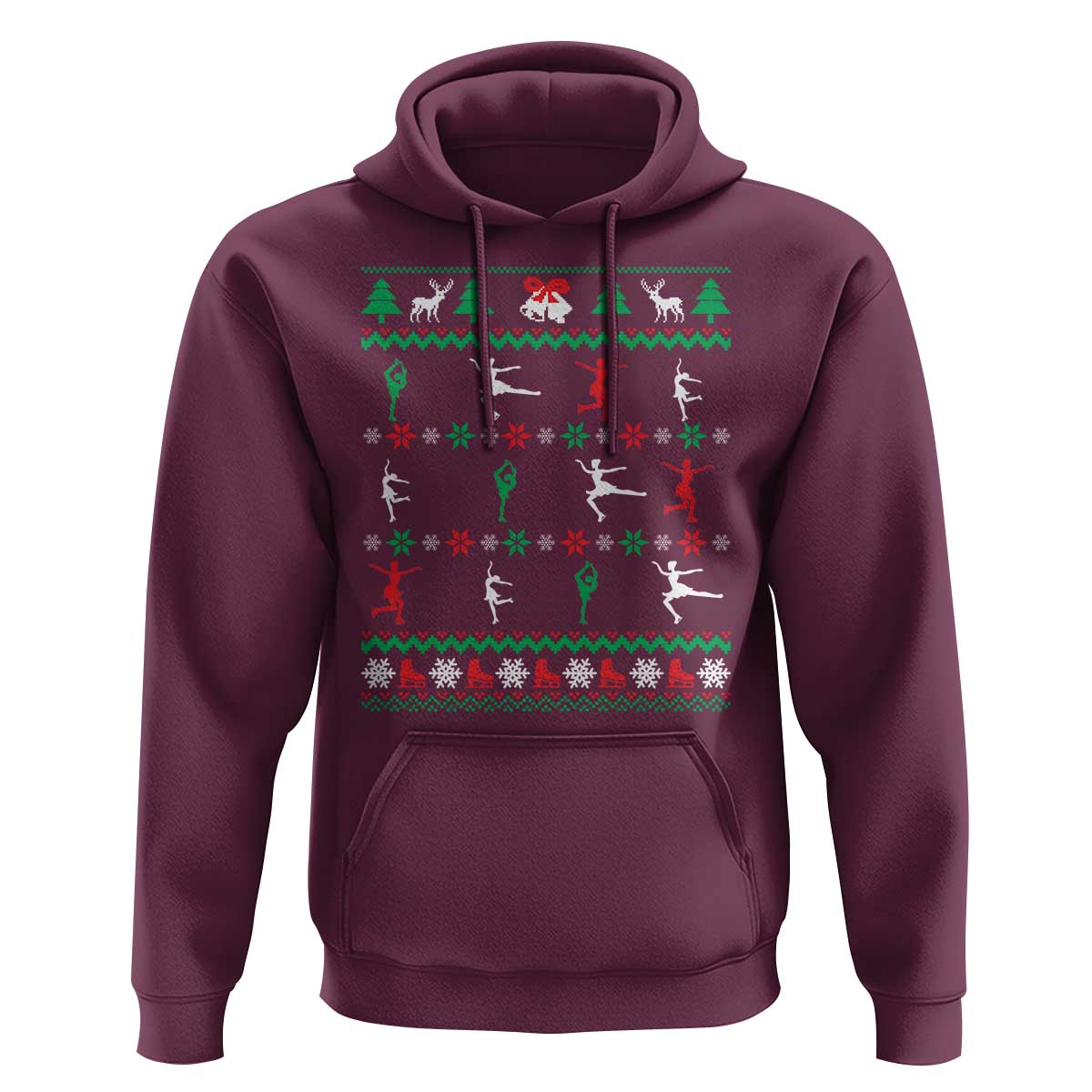 Funny Christmas Figure Ice Skating Skater Hoodie