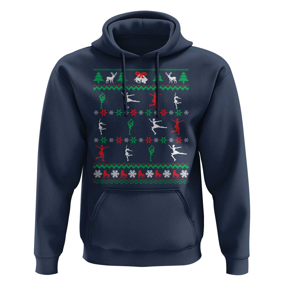 Funny Christmas Figure Ice Skating Skater Hoodie
