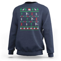 Funny Christmas Figure Ice Skating Skater Sweatshirt - Wonder Print Shop