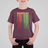 The 7 Principles Of Kwanzaa T Shirt For Kid Kinara Candles African Heritage - Wonder Print Shop