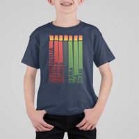 The 7 Principles Of Kwanzaa T Shirt For Kid Kinara Candles African Heritage - Wonder Print Shop