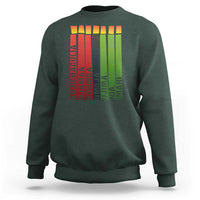 The 7 Principles Of Kwanzaa Sweatshirt Kinara Candles African Heritage - Wonder Print Shop
