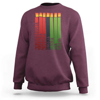 The 7 Principles Of Kwanzaa Sweatshirt Kinara Candles African Heritage - Wonder Print Shop