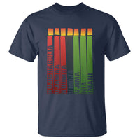 The 7 Principles Of Kwanzaa T Shirt Kinara Candles African Heritage - Wonder Print Shop