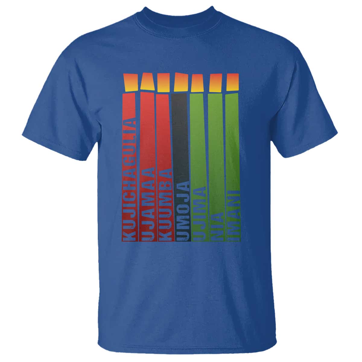 The 7 Principles Of Kwanzaa T Shirt Kinara Candles African Heritage - Wonder Print Shop
