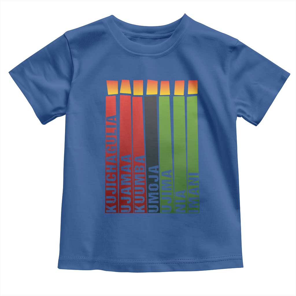 The 7 Principles Of Kwanzaa Toddler T Shirt Kinara Candles African Heritage