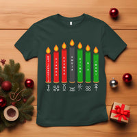 Nguzo Saba Symbols The 7 Principles Of Kwanzaa T Shirt Kinara Candles Symbol - Wonder Print Shop