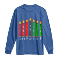 Nguzo Saba Symbols The 7 Principles Of Kwanzaa Long Sleeve Shirt Kinara Candles Symbol