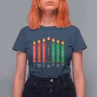 Nguzo Saba Symbols The 7 Principles Of Kwanzaa T Shirt For Women Kinara Candles Symbol - Wonder Print Shop