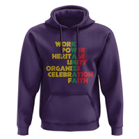 Kwanzaa Hoodie Work Power Heritage Unity Organize Celebration Faith African Heritage