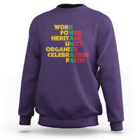 Kwanzaa Sweatshirt Work Power Heritage Unity Organize Celebration Faith African Heritage - Wonder Print Shop