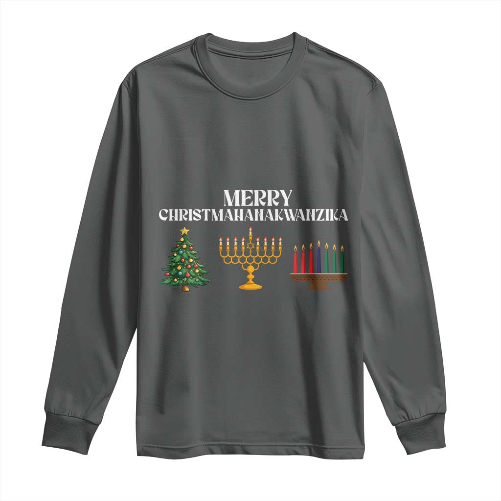 Merry Christmahanakwanzika Long Sleeve Shirt Christmas Hanukkah Kwanzaa