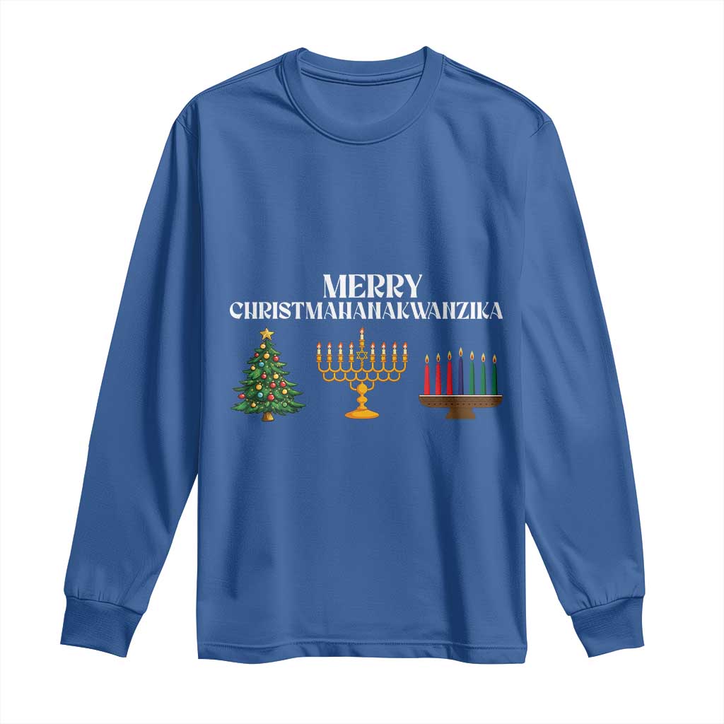 Merry Christmahanakwanzika Long Sleeve Shirt Christmas Hanukkah Kwanzaa