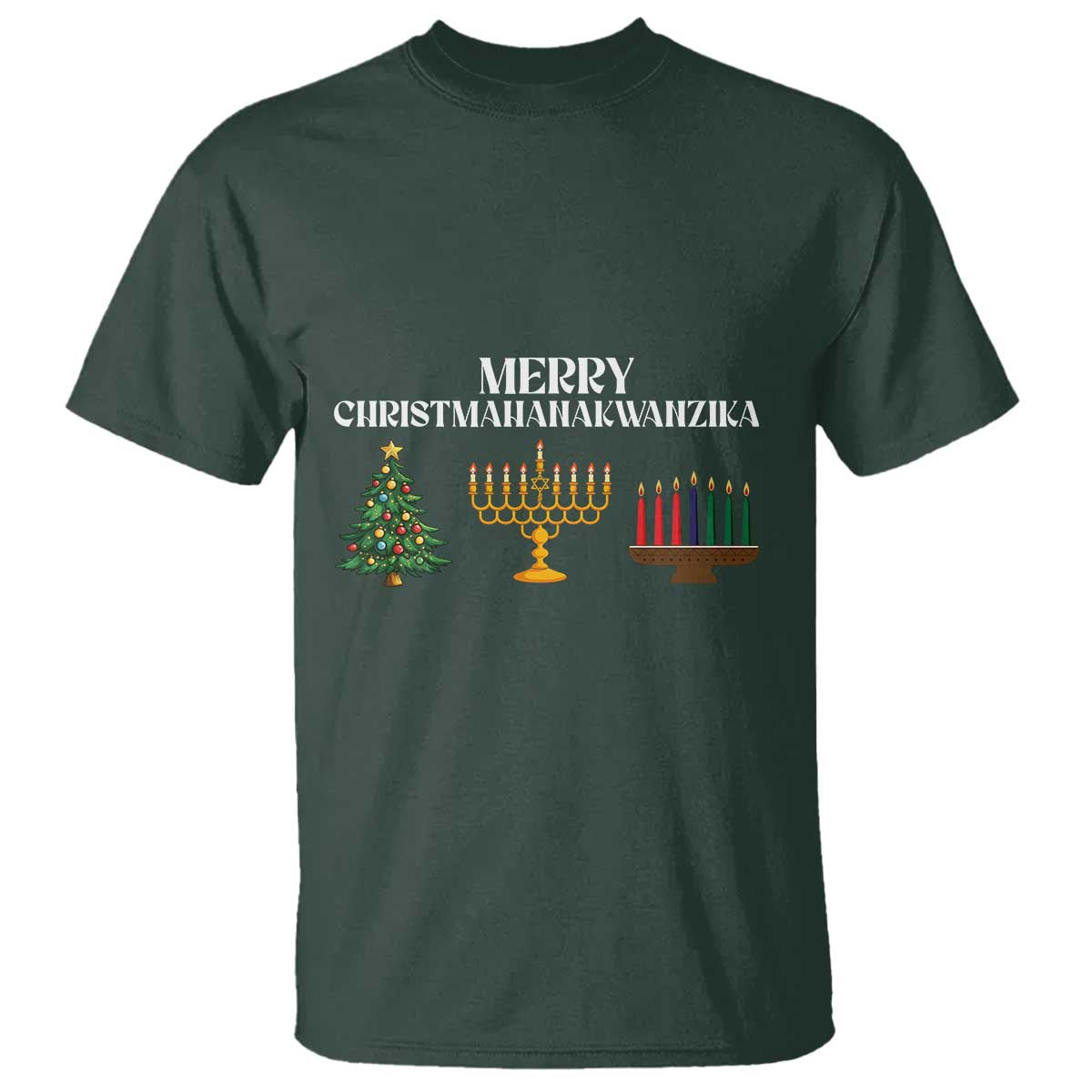 Merry Christmahanakwanzika T Shirt Christmas Hanukkah Kwanzaa - Wonder Print Shop