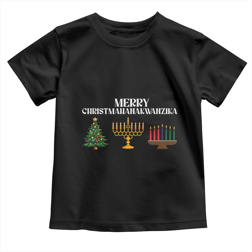 Merry Christmahanakwanzika Toddler T Shirt Christmas Hanukkah Kwanzaa