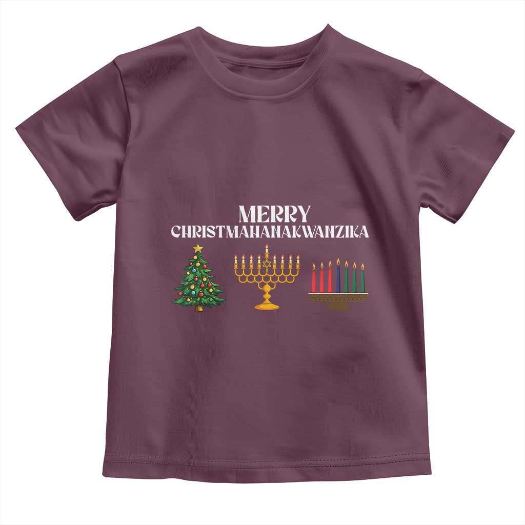 Merry Christmahanakwanzika Toddler T Shirt Christmas Hanukkah Kwanzaa