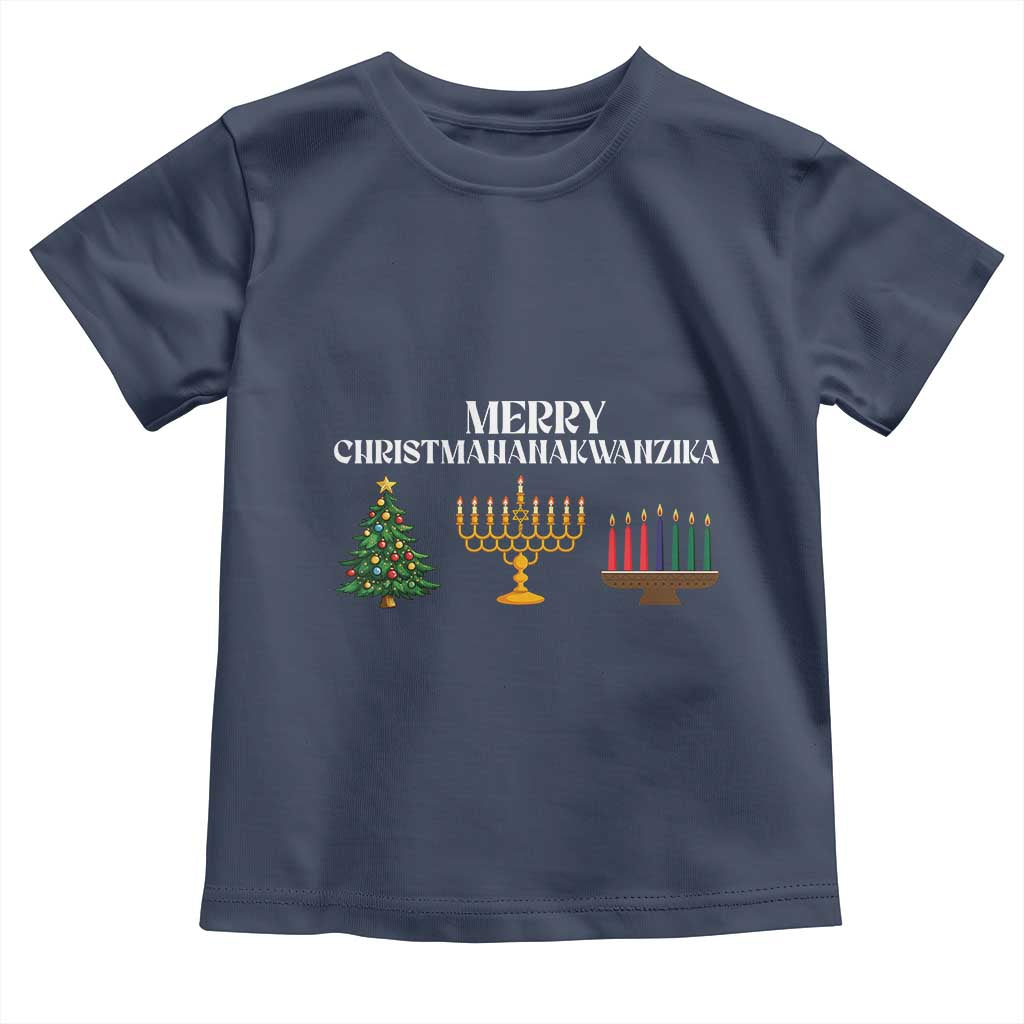 Merry Christmahanakwanzika Toddler T Shirt Christmas Hanukkah Kwanzaa