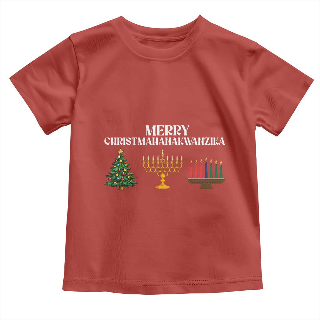 Merry Christmahanakwanzika Toddler T Shirt Christmas Hanukkah Kwanzaa
