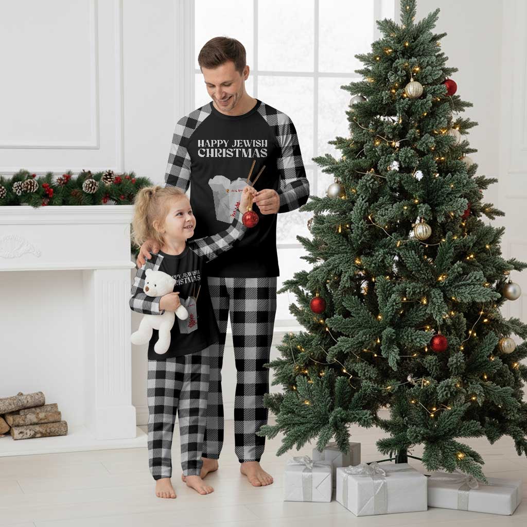 Happy Jewish Christmas Plaid Pajama Set Chinese Noodle Asian Take Out - Wonder Print Shop