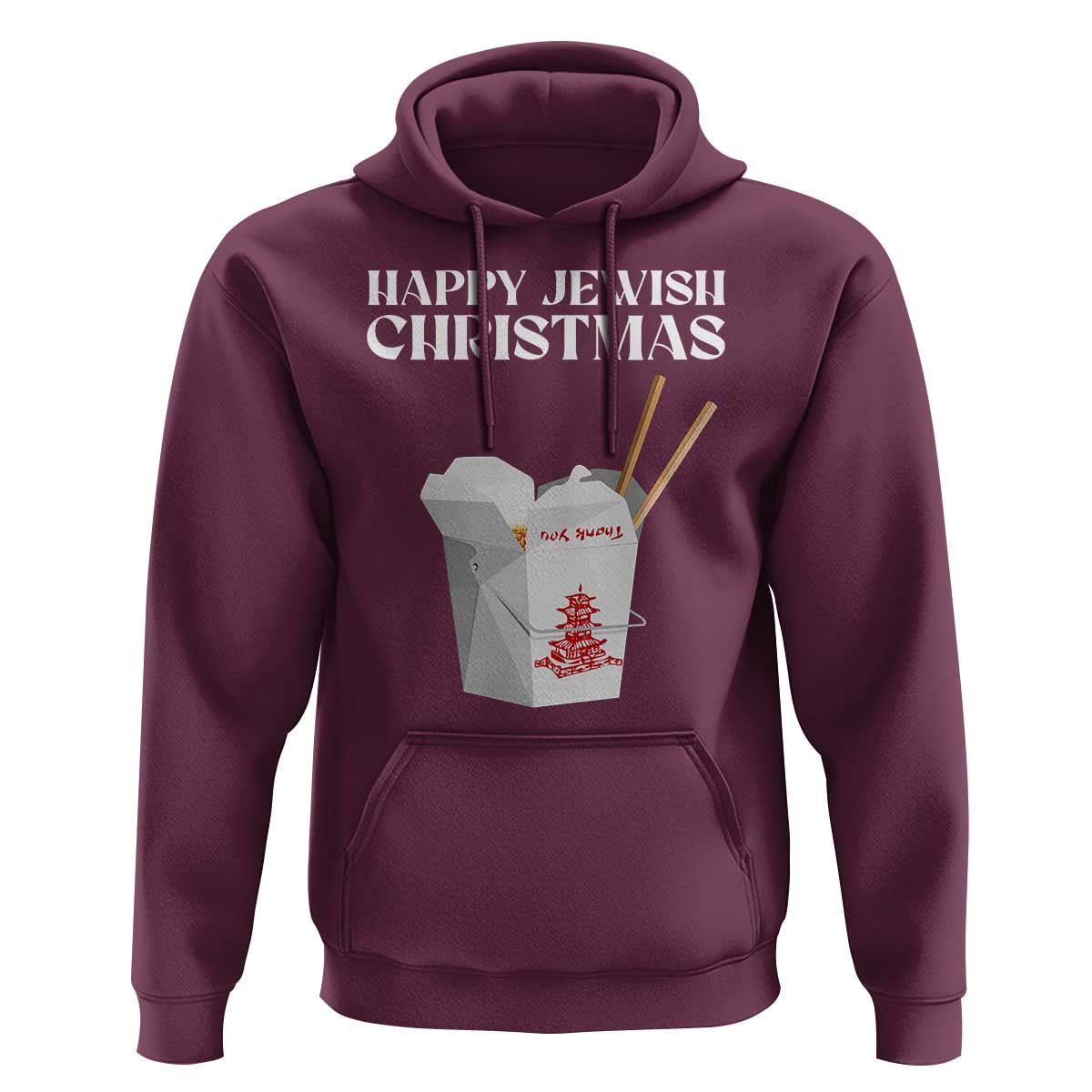 Happy Jewish Christmas Hoodie Chinese Noodle Asian Take Out