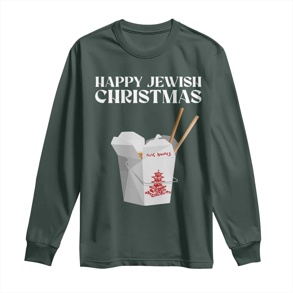 Happy Jewish Christmas Long Sleeve Shirt Chinese Noodle Asian Take Out
