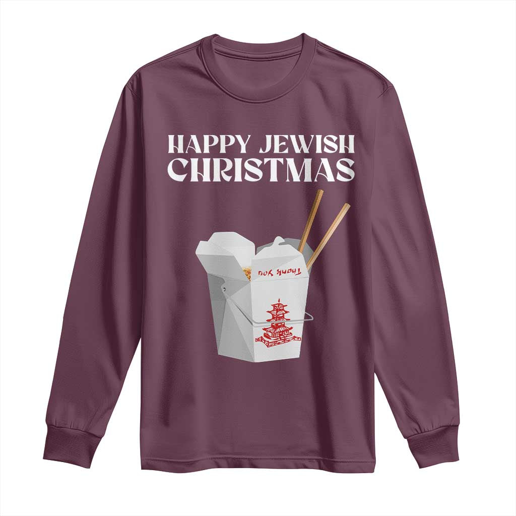 Happy Jewish Christmas Long Sleeve Shirt Chinese Noodle Asian Take Out