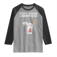 Happy Jewish Christmas Raglan Shirt Chinese Noodle Asian Take Out - Wonder Print Shop